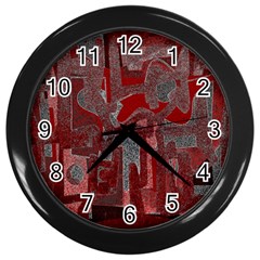 Abstract Art Wall Clocks (black) by ValentinaDesign