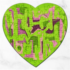 Abstract Art Jigsaw Puzzle (heart) by ValentinaDesign