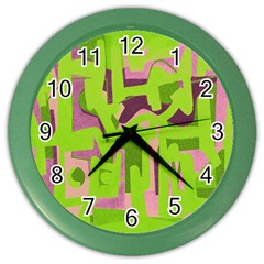 Abstract Art Color Wall Clocks by ValentinaDesign