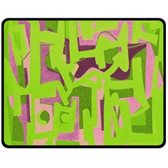 Abstract Art Fleece Blanket (medium)  by ValentinaDesign