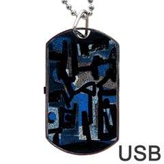 Abstract Art Dog Tag Usb Flash (one Side) by ValentinaDesign