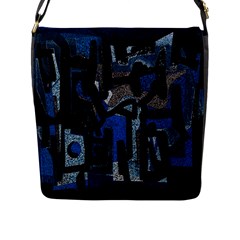 Abstract Art Flap Messenger Bag (l)  by ValentinaDesign