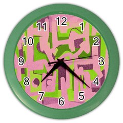 Abstract Art Color Wall Clocks by ValentinaDesign