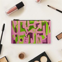 Abstract Art Cosmetic Bag (small)  by ValentinaDesign