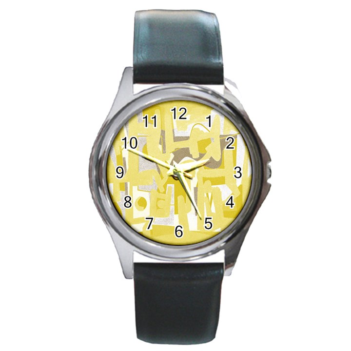 Abstract art Round Metal Watch