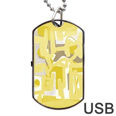 Abstract Art Dog Tag Usb Flash (one Side) by ValentinaDesign