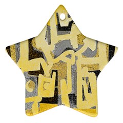 Abstract Art Star Ornament (two Sides) by ValentinaDesign