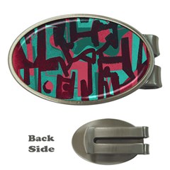 Abstract Art Money Clips (oval)  by ValentinaDesign