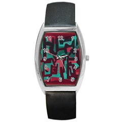 Abstract Art Barrel Style Metal Watch by ValentinaDesign