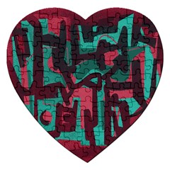 Abstract Art Jigsaw Puzzle (heart) by ValentinaDesign