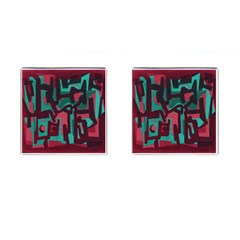 Abstract Art Cufflinks (square) by ValentinaDesign