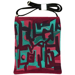 Abstract Art Shoulder Sling Bags by ValentinaDesign