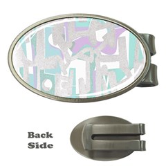 Abstract Art Money Clips (oval)  by ValentinaDesign