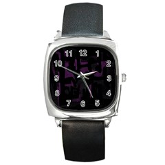 Abstract Art Square Metal Watch by ValentinaDesign