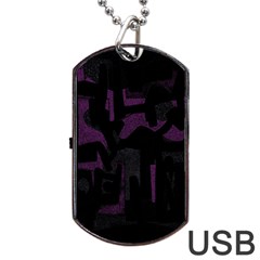 Abstract Art Dog Tag Usb Flash (two Sides) by ValentinaDesign