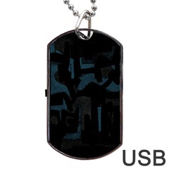 Abstract Art Dog Tag Usb Flash (two Sides) by ValentinaDesign