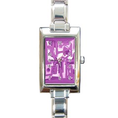 Abstract Art Rectangle Italian Charm Watch by ValentinaDesign