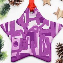 Abstract Art Star Ornament (two Sides) by ValentinaDesign