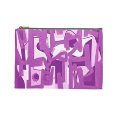 Abstract Art Cosmetic Bag (large)  by ValentinaDesign