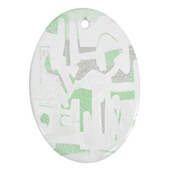 Abstract Art Oval Ornament (two Sides)