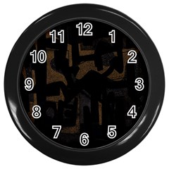 Abstract Art Wall Clocks (black) by ValentinaDesign