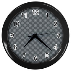 Pattern Wall Clocks (black) by ValentinaDesign