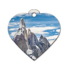 Cerro Torre Parque Nacional Los Glaciares  Argentina Dog Tag Heart (two Sides) by dflcprints