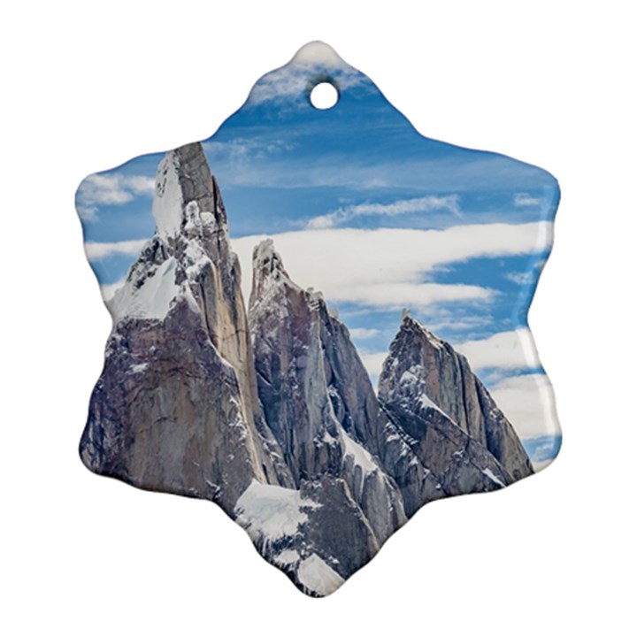 Cerro Torre Parque Nacional Los Glaciares  Argentina Snowflake Ornament (Two Sides)