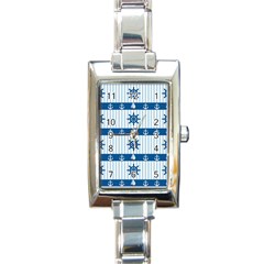 Sea Pattern Rectangle Italian Charm Watch by Valentinaart