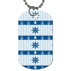 Sea Pattern Dog Tag (one Side) by Valentinaart