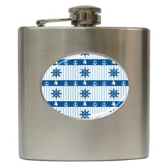 Sea Pattern Hip Flask (6 Oz) by Valentinaart