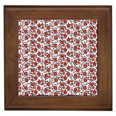 Roses Pattern Framed Tiles by Valentinaart