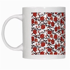 Roses Pattern White Mugs by Valentinaart