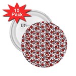 Roses pattern 2.25  Buttons (10 pack)  Front