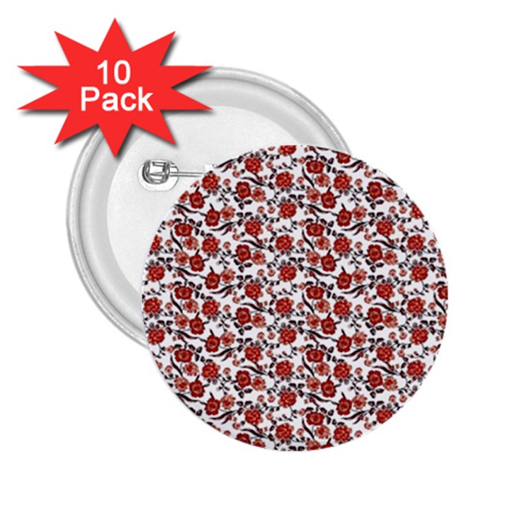 Roses pattern 2.25  Buttons (10 pack) 