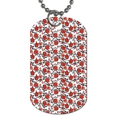 Roses Pattern Dog Tag (one Side) by Valentinaart