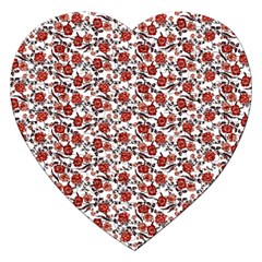 Roses Pattern Jigsaw Puzzle (heart) by Valentinaart