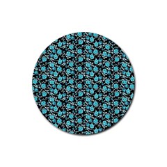 Roses pattern Rubber Round Coaster (4 pack) 