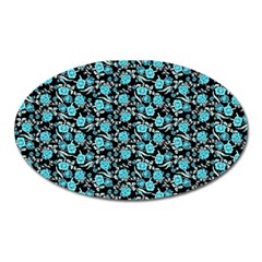 Roses pattern Oval Magnet