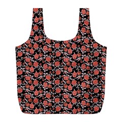 Roses Pattern Full Print Recycle Bags (l)  by Valentinaart