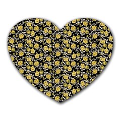 Roses Pattern Heart Mousepads by Valentinaart