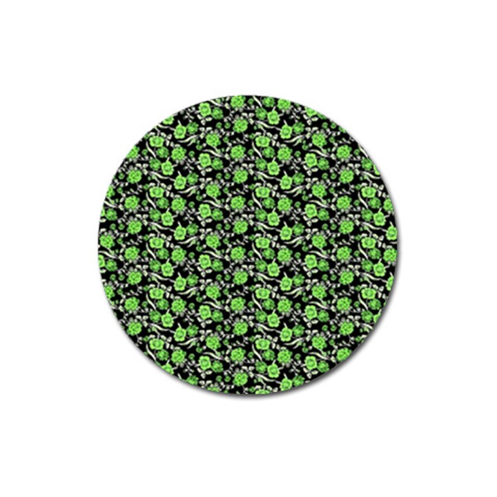 Roses pattern Magnet 3  (Round)