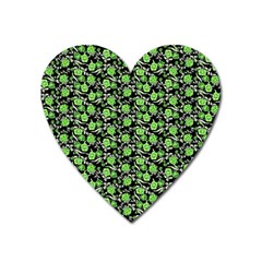 Roses Pattern Heart Magnet by Valentinaart