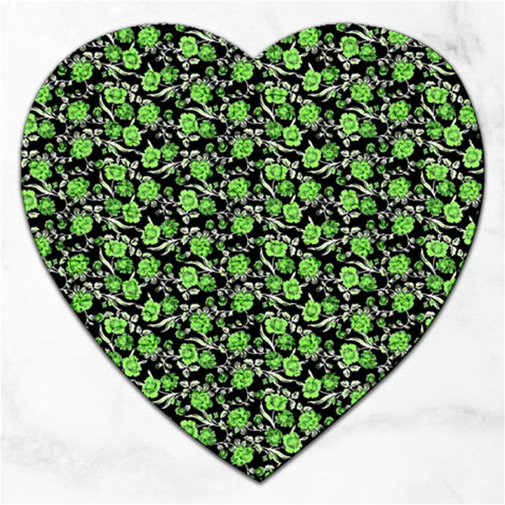 Roses pattern Jigsaw Puzzle (Heart)