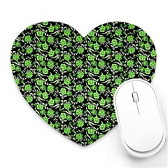 Roses Pattern Heart Mousepads by Valentinaart