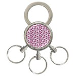 Roses pattern 3-Ring Key Chains Front