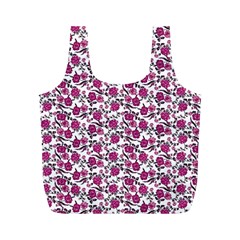 Roses Pattern Full Print Recycle Bags (m)  by Valentinaart