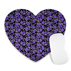 Roses Pattern Heart Mousepads by Valentinaart