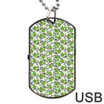 Roses pattern Dog Tag USB Flash (Two Sides) Front