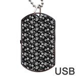 Roses pattern Dog Tag USB Flash (Two Sides) Front